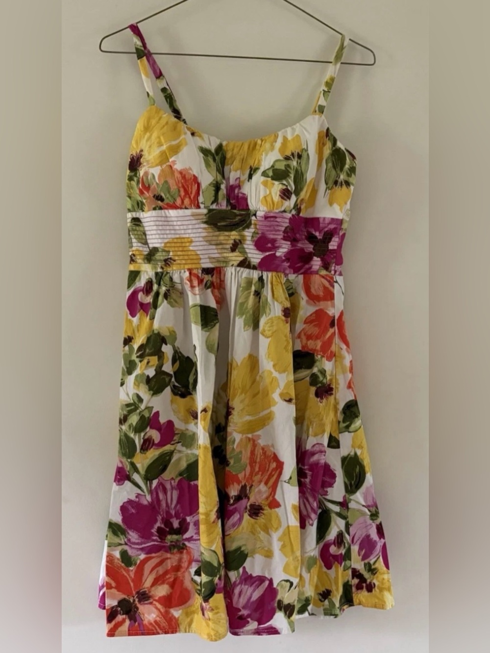 B. Smart White Floral Sundress